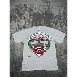 Vintage 90s Indians vs White Sox Jostens Shirt Size M USA Made Grey Y2K